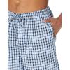 imageAmazon Essentials Mens StraightFit Woven Pajama Pant with PocketsLight Blue White Plaid