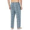 imageAmazon Essentials Mens StraightFit Woven Pajama Pant with PocketsNavy White Palm Leaf