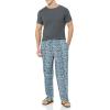 imageAmazon Essentials Mens StraightFit Woven Pajama Pant with PocketsNavy White Palm Leaf
