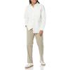 imageAmazon Essentials Mens StraightFit WrinkleResistant FlatFront Chino PantKhaki Beige