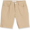 imageAmazon Essentials Mens Straightfit 9quot Inseam Stretch 5Pocket ShortKhaki Brown