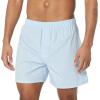 imageAmazon Essentials Mens Woven Cotton Boxer Short Underwear Available in Big ampampTall Pack of 5Light BluePale Blue StripeWhite Pinstripe