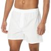 imageAmazon Essentials Mens Woven Cotton Boxer Short Underwear Available in Big ampampTall Pack of 5White