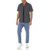 imageAmazon Essentials SlimFit Mens Short Sleeve Button Down ShirtBlack Floral