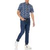 imageAmazon Essentials SlimFit Mens Short Sleeve Button Down ShirtBlue Fish