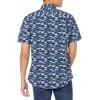 imageAmazon Essentials SlimFit Mens Short Sleeve Button Down ShirtBlue Fish