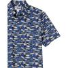 imageAmazon Essentials SlimFit Mens Short Sleeve Button Down ShirtBlue Fish