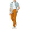 imageAmazon Essentials SlimFit Mens Short Sleeve Button Down ShirtBlue Flamingo