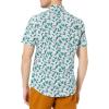 imageAmazon Essentials SlimFit Mens Short Sleeve Button Down ShirtBlue Flamingo