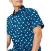 imageAmazon Essentials SlimFit Mens Short Sleeve Button Down ShirtClassic Blue Birds