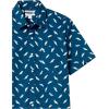 imageAmazon Essentials SlimFit Mens Short Sleeve Button Down ShirtClassic Blue Birds