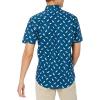 imageAmazon Essentials SlimFit Mens Short Sleeve Button Down ShirtClassic Blue Birds