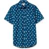 imageAmazon Essentials SlimFit Mens Short Sleeve Button Down ShirtClassic Blue Birds