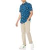 imageAmazon Essentials SlimFit Mens Short Sleeve Button Down ShirtClassic Blue Birds