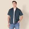imageAmazon Essentials SlimFit Mens Short Sleeve Button Down ShirtNavy White Anchor Print