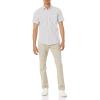 imageAmazon Essentials SlimFit Mens Short Sleeve Button Down ShirtNavy White Geo Print