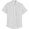 imageAmazon Essentials SlimFit Mens Short Sleeve Button Down ShirtNavy White Geo Print