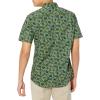 imageAmazon Essentials SlimFit Mens Short Sleeve Button Down ShirtOlive Hibiscus Flower