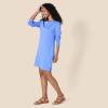 imageAmazon Essentials Womens Crewneck LongSleeve Fleece AboveTheKnee DressBlue Heather