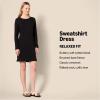 imageAmazon Essentials Womens Crewneck LongSleeve Fleece AboveTheKnee DressLight Grey Heather