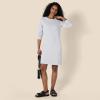 imageAmazon Essentials Womens Crewneck LongSleeve Fleece AboveTheKnee DressLight Grey Heather