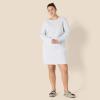 imageAmazon Essentials Womens Crewneck LongSleeve Fleece AboveTheKnee DressLight Grey Heather