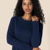 imageAmazon Essentials Womens Crewneck LongSleeve Fleece AboveTheKnee DressNavy