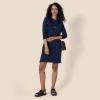 imageAmazon Essentials Womens Crewneck LongSleeve Fleece AboveTheKnee DressNavy
