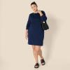imageAmazon Essentials Womens Crewneck LongSleeve Fleece AboveTheKnee DressNavy