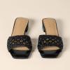 imageAmazon Essentials Womens Mini Heel Mule SandalsBlack Cane Weave