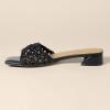 imageAmazon Essentials Womens Mini Heel Mule SandalsBlack Cane Weave