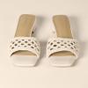 imageAmazon Essentials Womens Mini Heel Mule SandalsCream Cane Weave