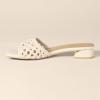 imageAmazon Essentials Womens Mini Heel Mule SandalsCream Cane Weave