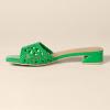 imageAmazon Essentials Womens Mini Heel Mule SandalsGreen Cane Weave