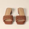 imageAmazon Essentials Womens Mini Heel Mule SandalsTan Cane Weave