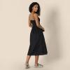 imageAmazon Essentials Womens RegularFit Cotton Sateen Smocked Bodice Midi DressBlack