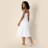 imageAmazon Essentials Womens RegularFit Cotton Sateen Smocked Bodice Midi DressWhite