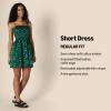 imageAmazon Essentials Womens RegularFit Cotton Sateen Smocked Bodice Short DressBlack