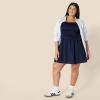 imageAmazon Essentials Womens RegularFit Cotton Sateen Smocked Bodice Short DressNavy
