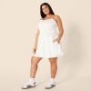 imageAmazon Essentials Womens RegularFit Cotton Sateen Smocked Bodice Short DressWhite