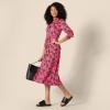 imageAmazon Essentials Womens RegularFit Matte Jersey Midi Length DressHot Pink Leafy Floral Ditsy