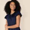 imageAmazon Essentials Womens RelaxedFit Cotton Sateen Crewneck Tiered Midi DressNavy