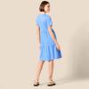 imageAmazon Essentials Womens ShortSleeve Crewneck Tiered DressBlue