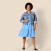 imageAmazon Essentials Womens ShortSleeve Crewneck Tiered DressBlue