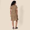 imageAmazon Essentials Womens ShortSleeve Crewneck Tiered DressDark Camel Leopard