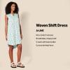 imageAmazon Essentials Womens Sleeveless Woven Shift DressAqua Blue Poppy