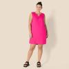 imageAmazon Essentials Womens Sleeveless Woven Shift DressHot Pink
