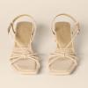 imageAmazon Essentials Womens Strappy Block Heel SandalsBeige Patent