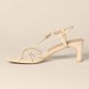 imageAmazon Essentials Womens Strappy Block Heel SandalsBeige Patent