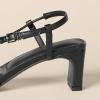 imageAmazon Essentials Womens Strappy Block Heel SandalsBlack Faux Leather